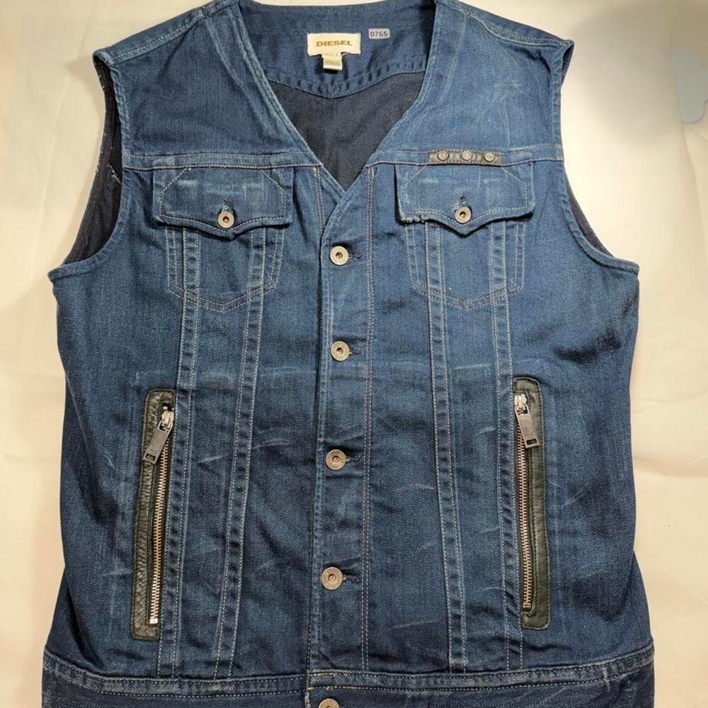 Diesel denim vest womans size L - Picture 2 of 6